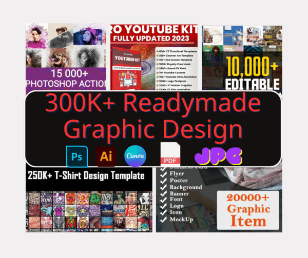 300k Readymade Graphic Design Template