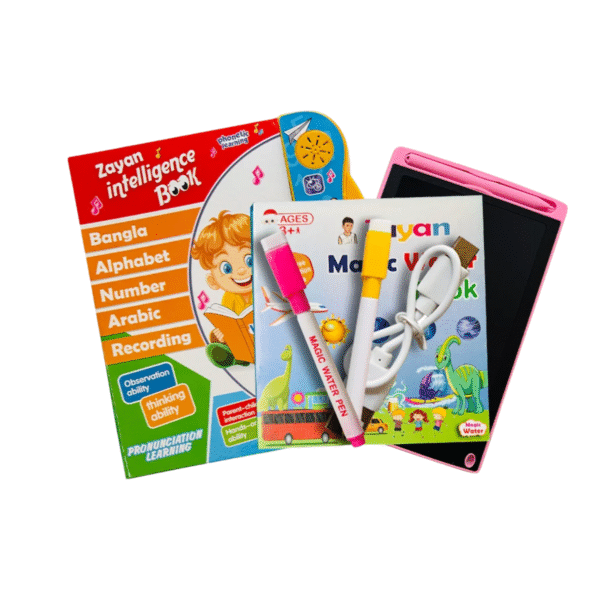 Rechargeable New Version Bangla, English, Arabic Interesting Preschool Intelligence Study Learning Book For Kids